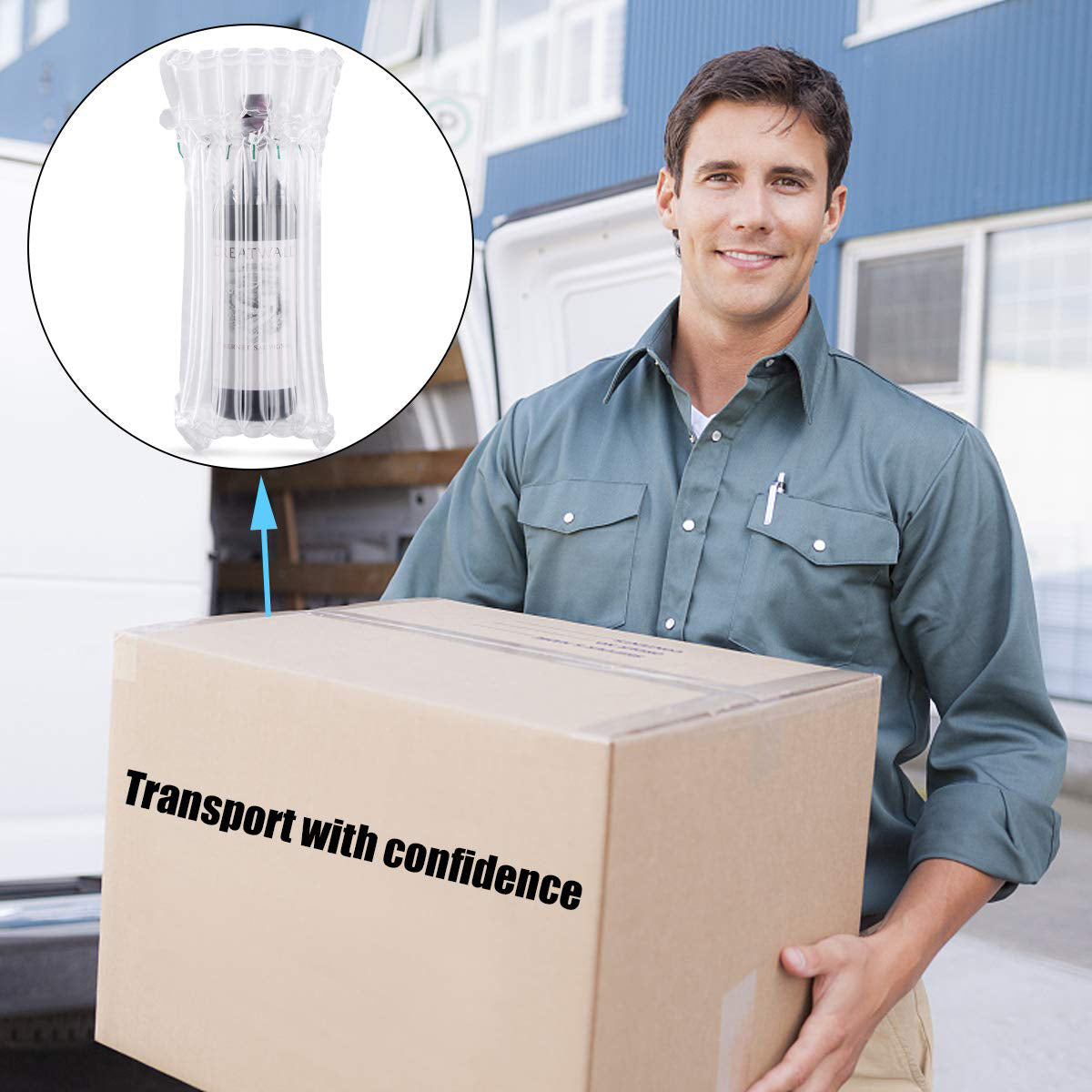 Air Column Bag Inflatable Cushion Void Fill Packaging 100PCS