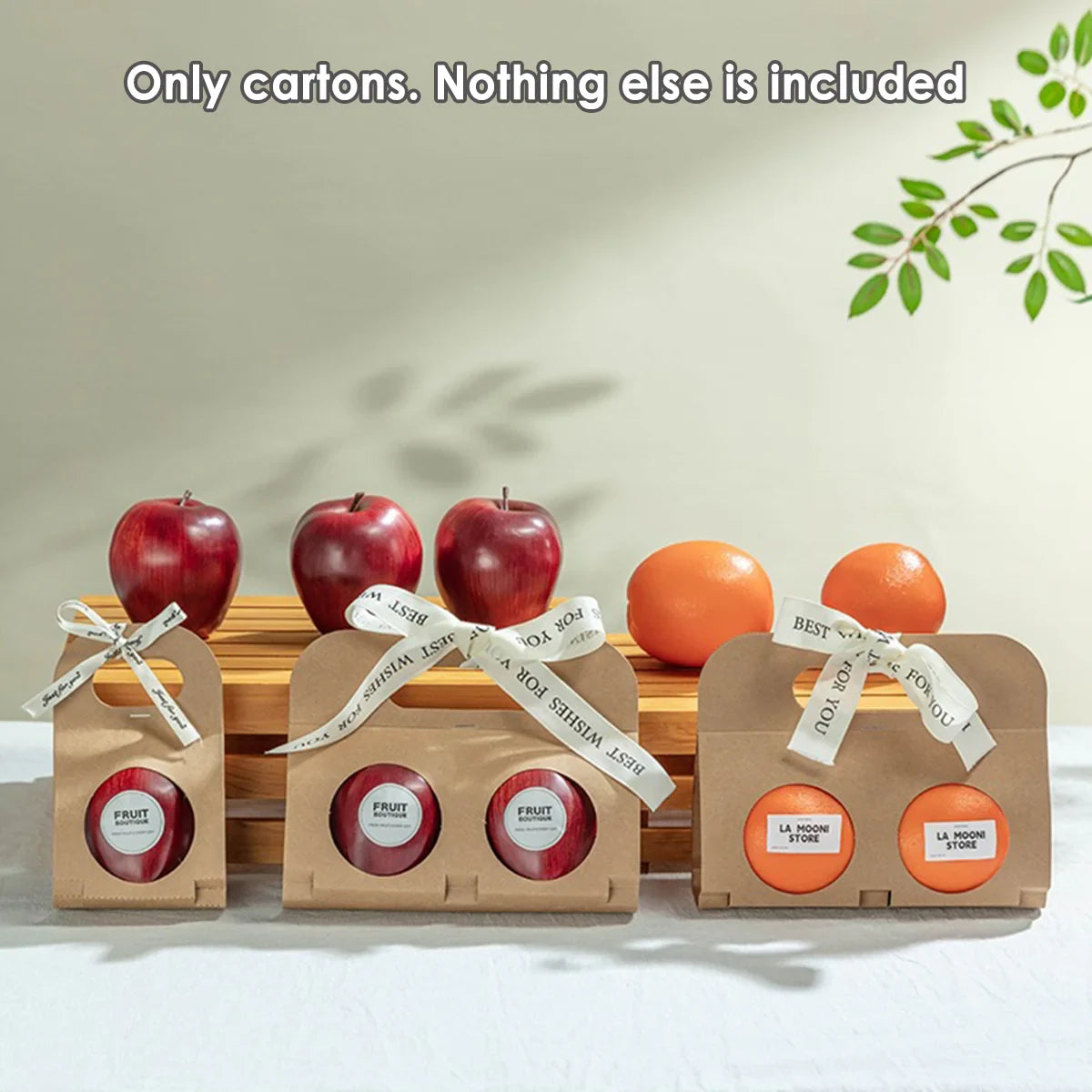 50pcs Kraft Paper Gift Boxes with Single Double Handle