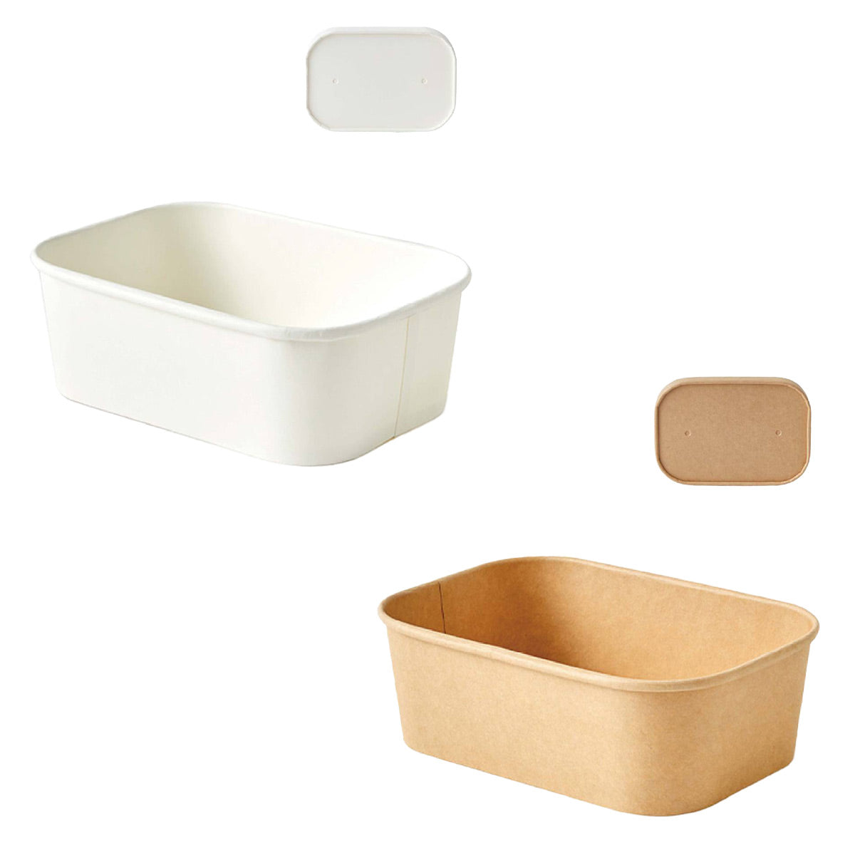 50PCS Takeaway Lunch Boxes With Lids Leakproof Food Grade