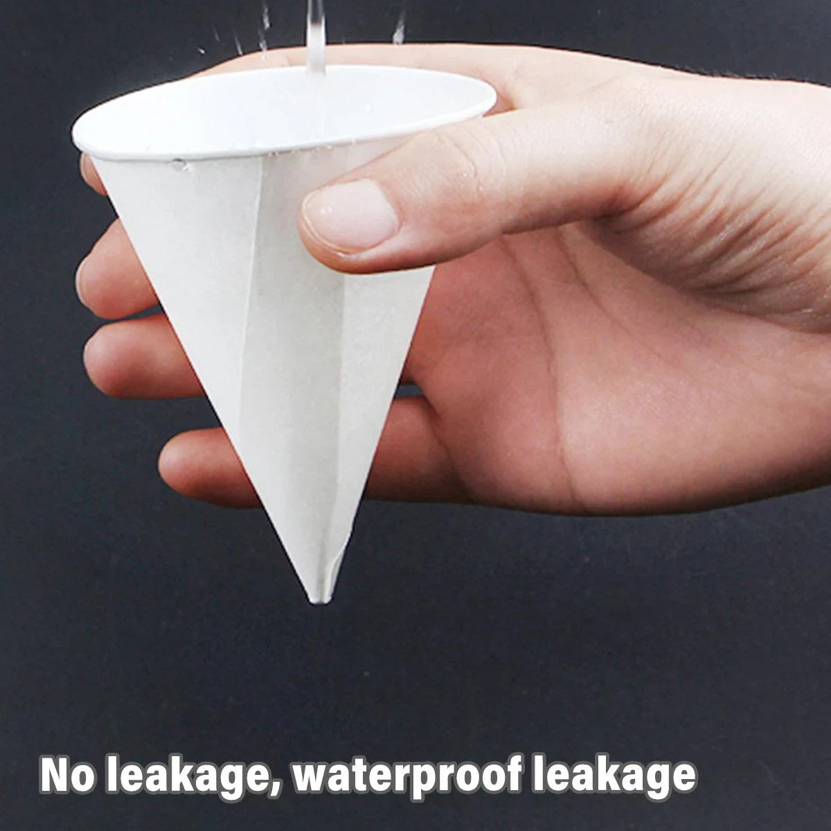 White Paper Cup Conical Pointed Bottom 200PCS