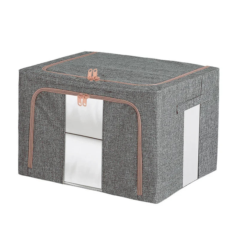 Linen Large Capacity Foldable Storage Box Organizer 3 Colors 1 PCS