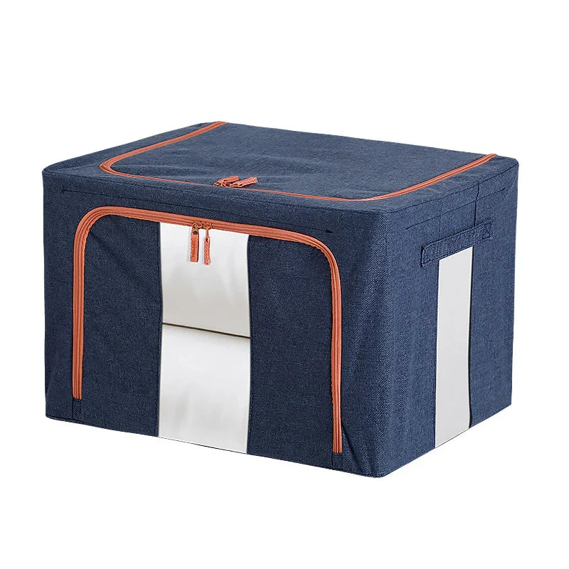 Linen Large Capacity Foldable Storage Box Organizer 3 Colors 1 PCS