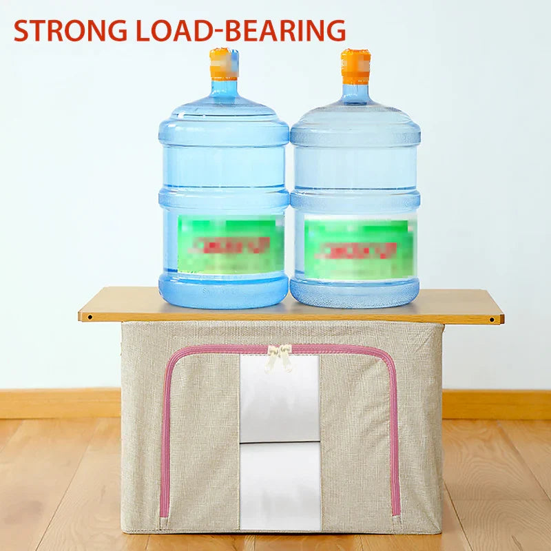 Linen Large Capacity Foldable Storage Box Organizer 3 Colors 1 PCS