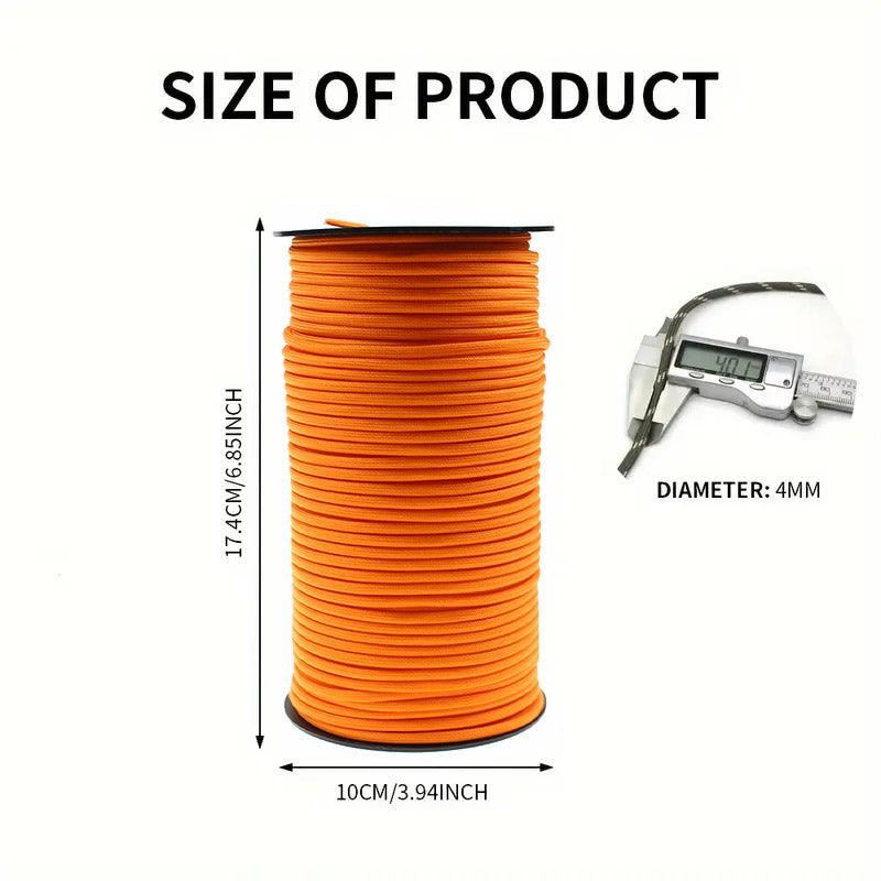 100m 9-Core Camping Rope – Durable Nylon for Outdoor & Survival Use