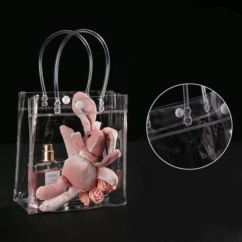 Transparent PVC bag for travel and organization