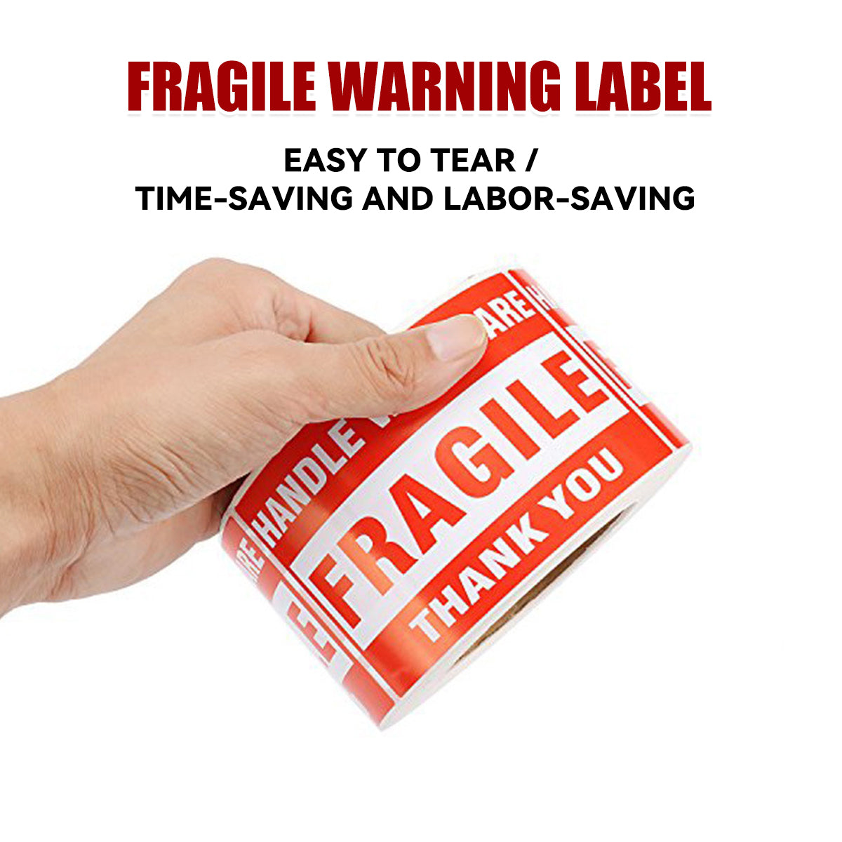 Fragile Warning Stickers Roll 3x5in Shipping Labels 500PCS