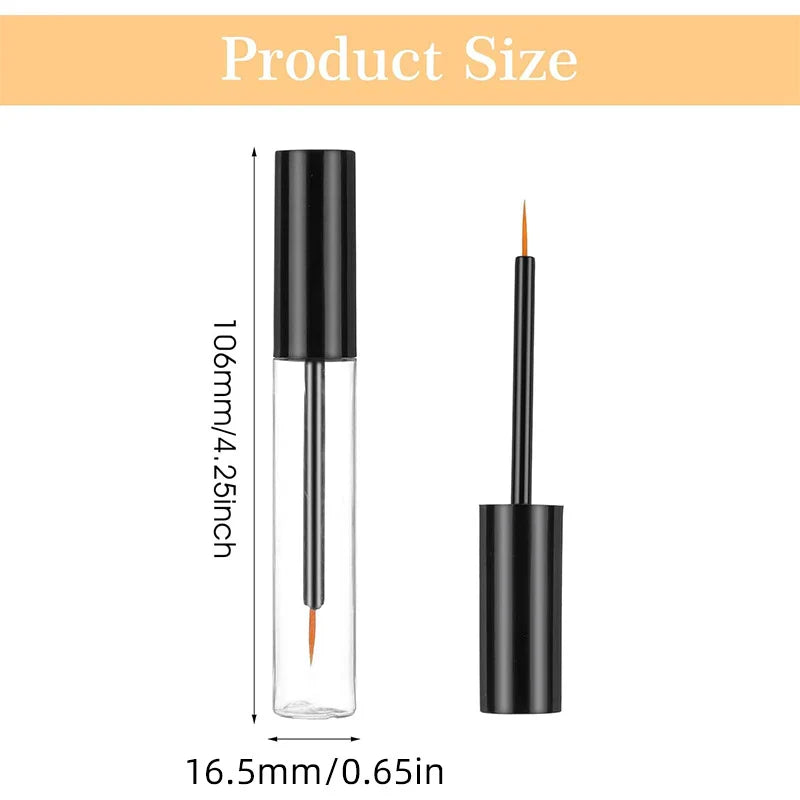 20pcs 10ml Clear Empty Eyeliner Tubes Refillable Bottles