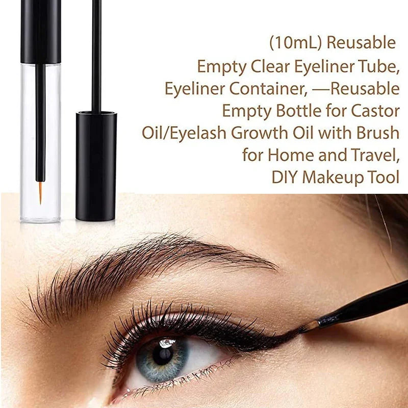 20pcs 10ml Clear Empty Eyeliner Tubes Refillable Bottles