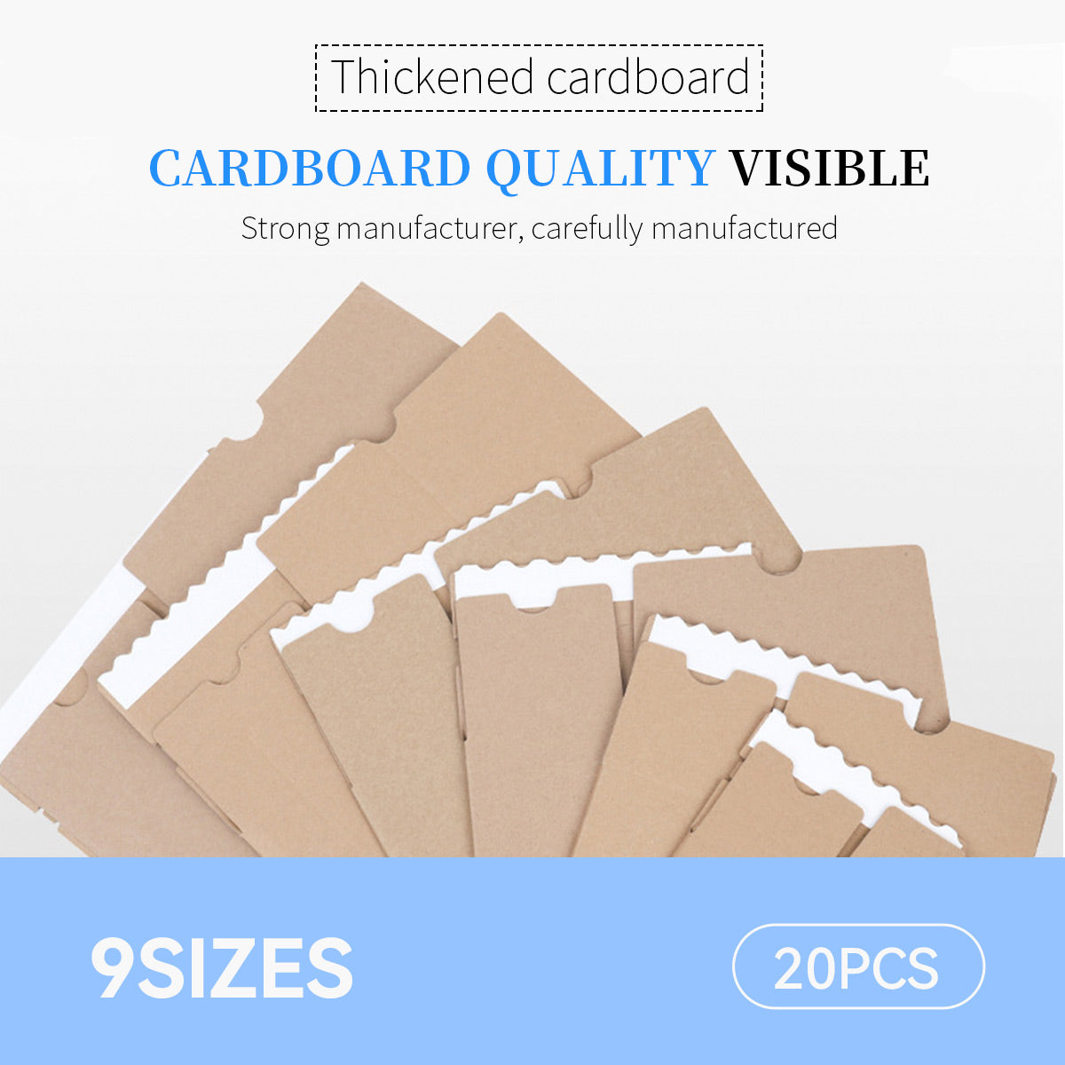 20PCS Corrugated Cardboard Boxes Sturdy Self Sealing