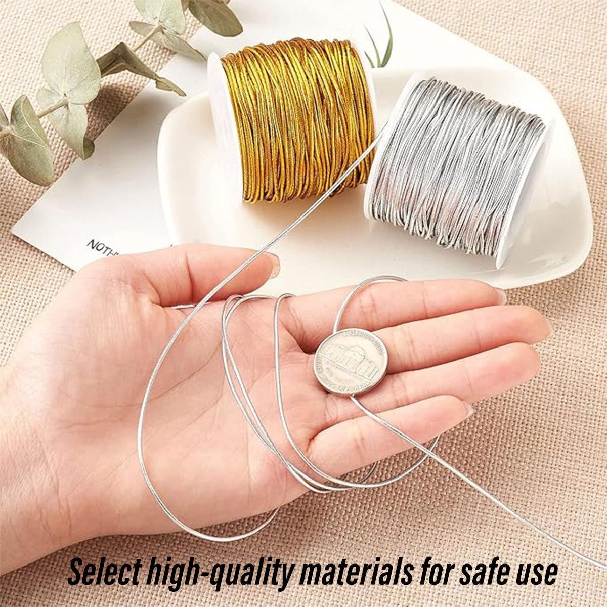 Elastic Rope Cord Gold Silver Stretch String 10PCS