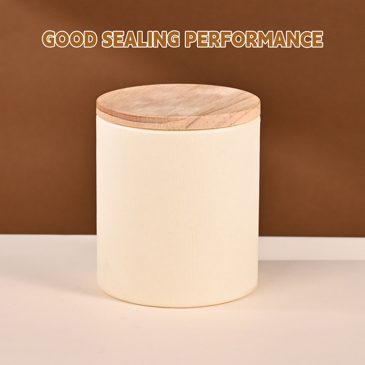 10PCS Kraft Paper Tube Canisters with Wooden Lids Tea Coffee Packaging