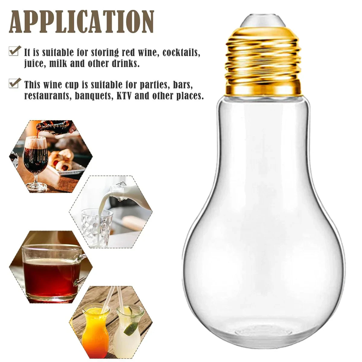 50pcs 100ml Transparent Bulb Bottles Plastic Candy Jars