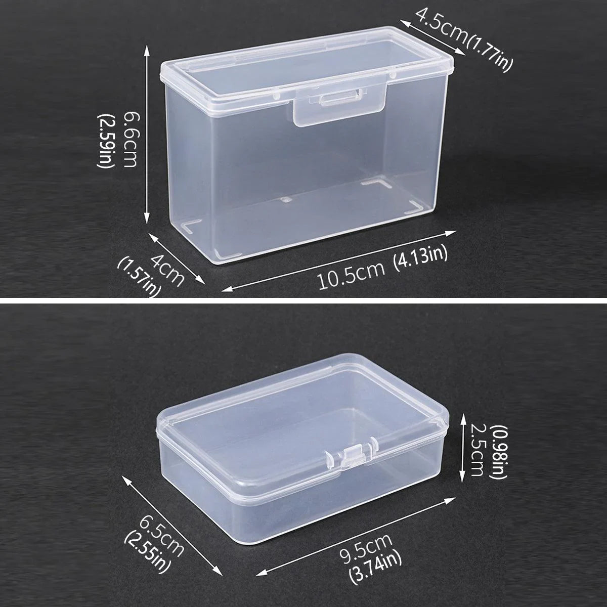 Card Storage Box Transparent Plastic Holder 10PCS