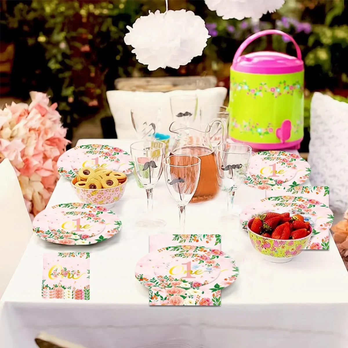 1-year-old Birthday Party Paper Plate Tableware 1Set