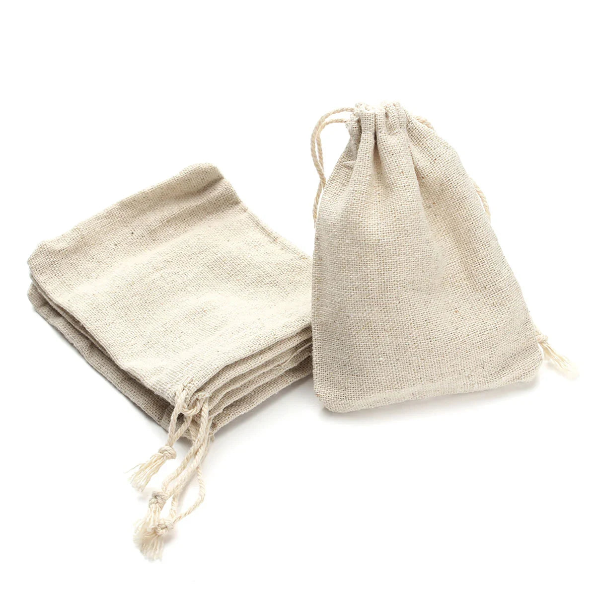 Drawstring Burlap Bag 8*10cm 10PCS Natural