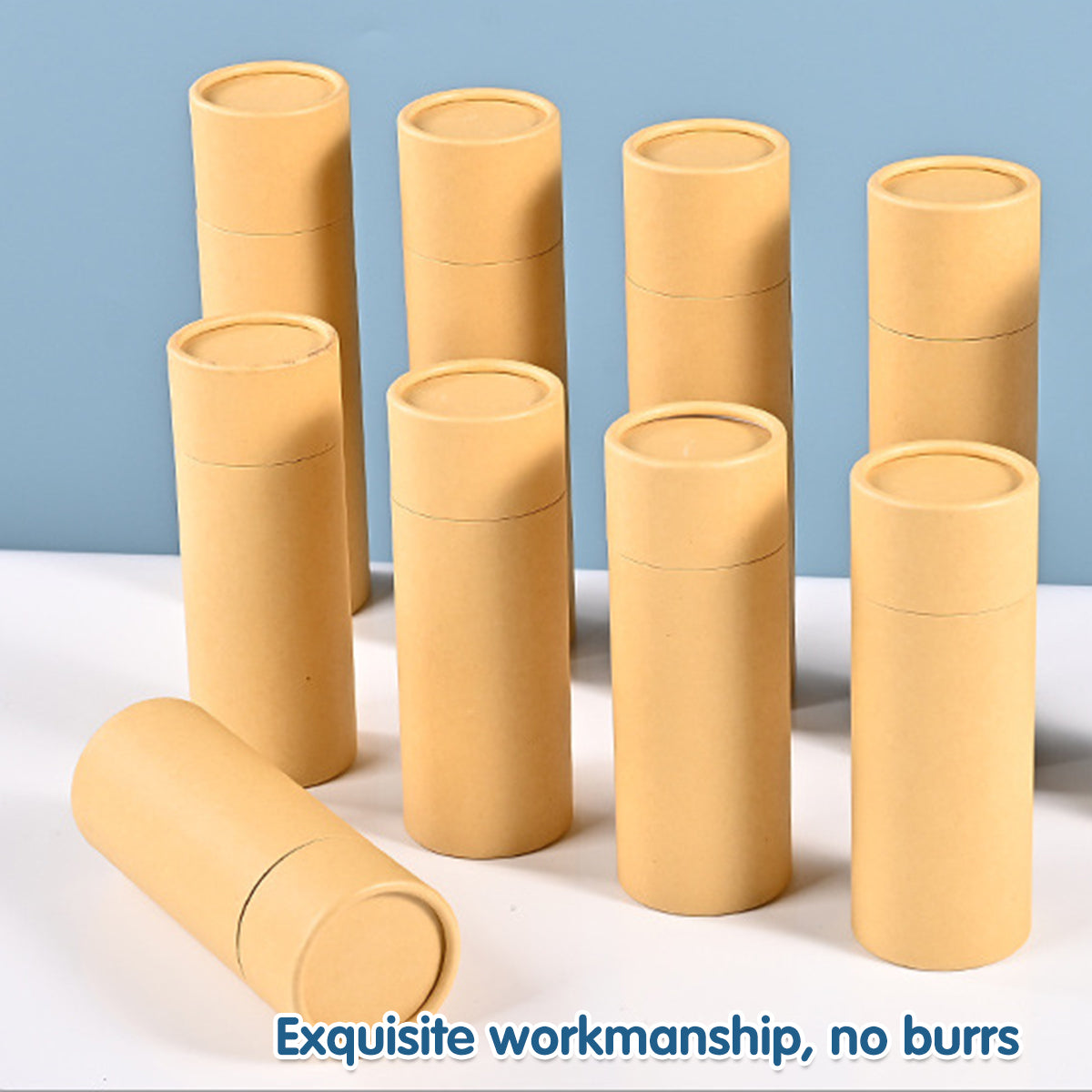 10PCS Kraft Paper Tube Packaging Containers for Storage and Mailing