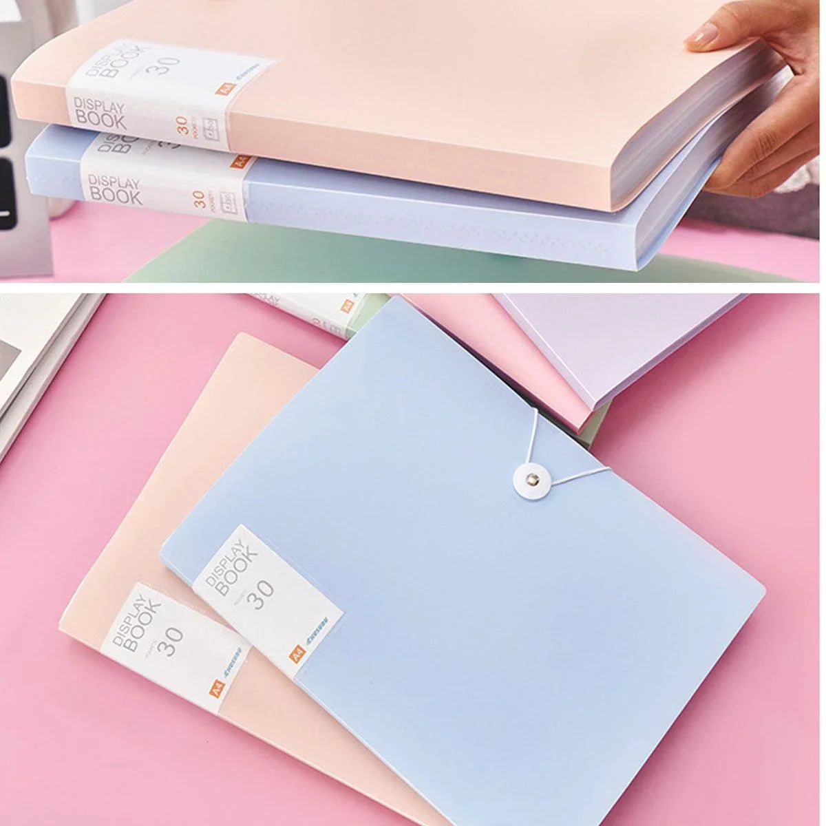 A4 Folder Transparent Multi Layer Document Bag 5PCS
