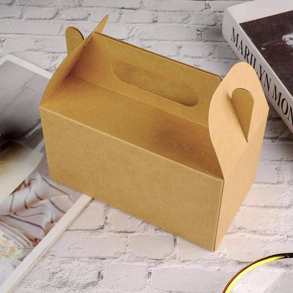 Kraft Paper Fried Chicken Box Takeaway Packaging Container 50PCS