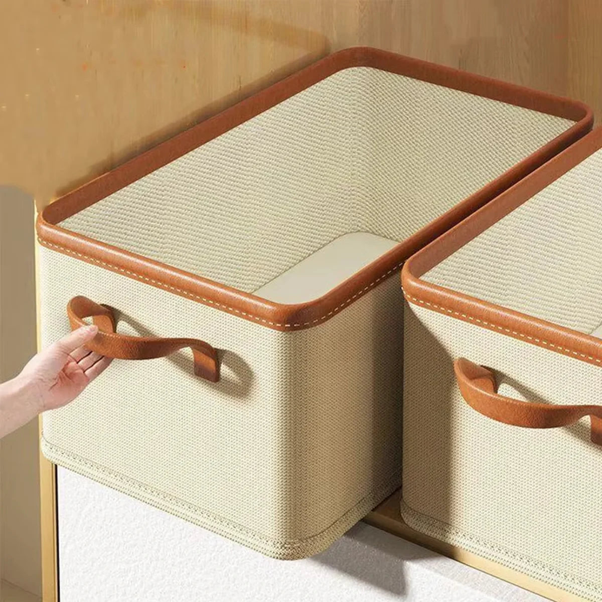 3pcs Folding Storage Boxes Clothes Organizer for Closet