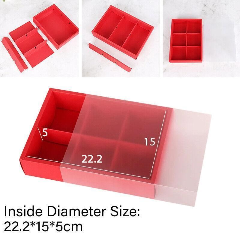 Elegant gift boxes with clear lid, perfect for showcasing moon cakes and cookies