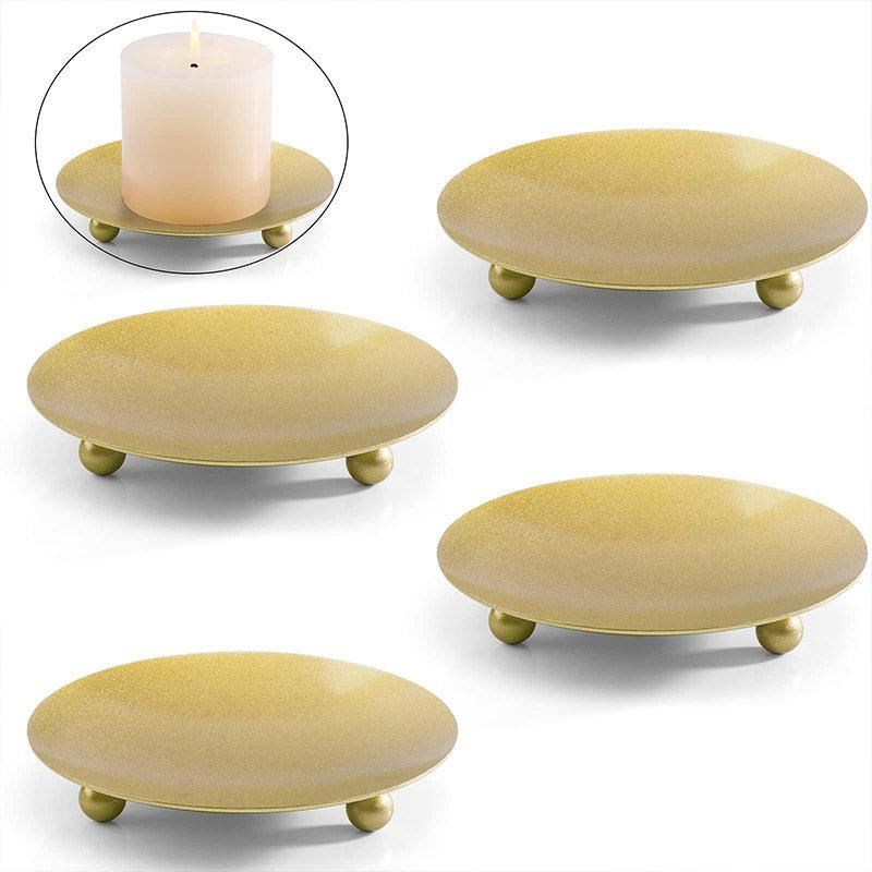 Iron Plate Candle Holder Aroma Base Tray 4PCS