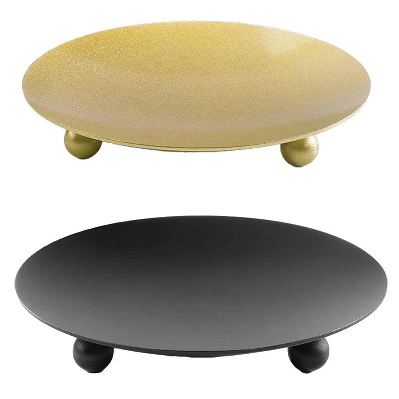 Iron Plate Candle Holder Aroma Base Tray 4PCS