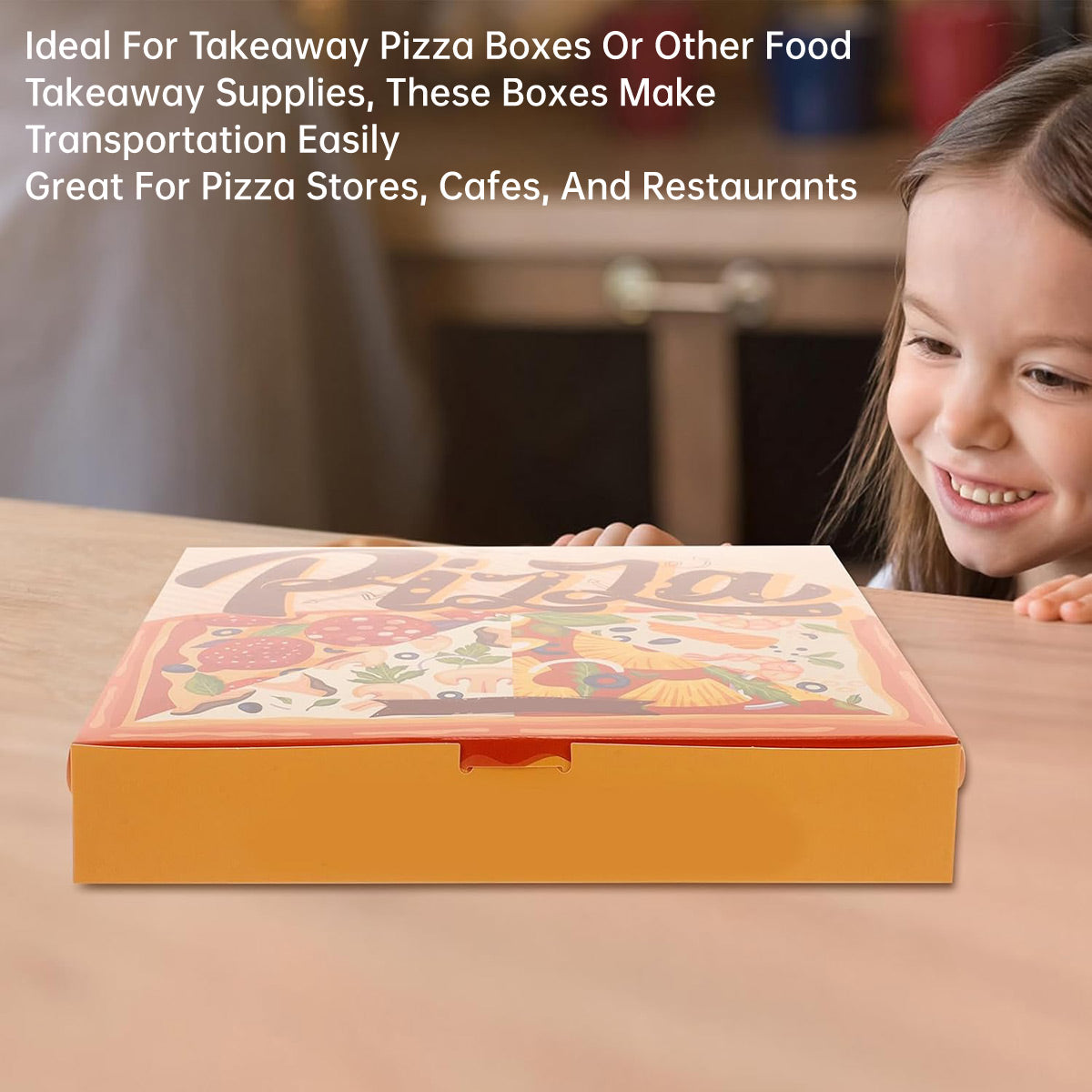 Pizza Takeaway Box Food Grade Leakproof Greaseproof Container