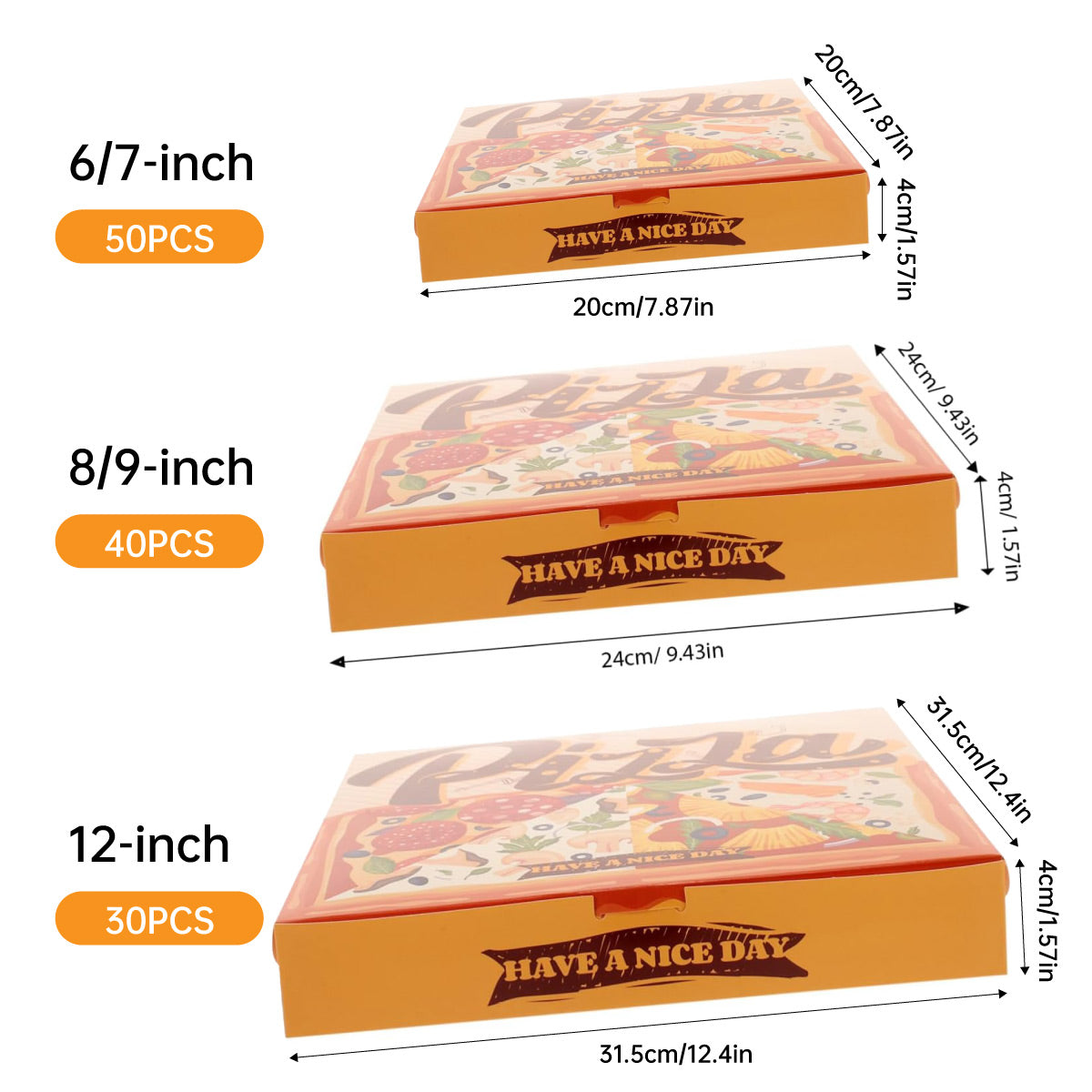 Pizza Takeaway Box Food Grade Leakproof Greaseproof Container