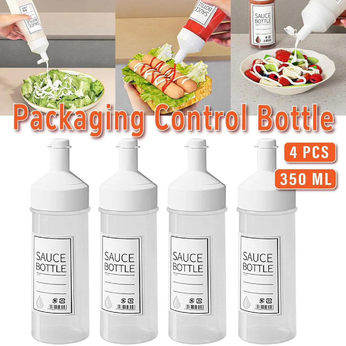 Squeeze Jam Jars 350ml 4PCS