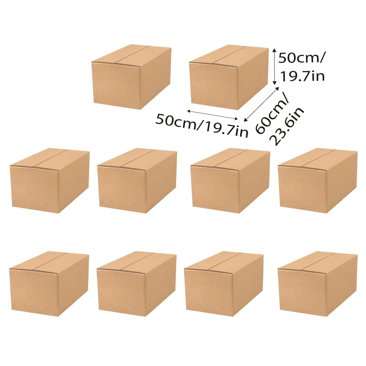 10pcs Heavy Duty Thick Carton Boxes for Shipping Storage