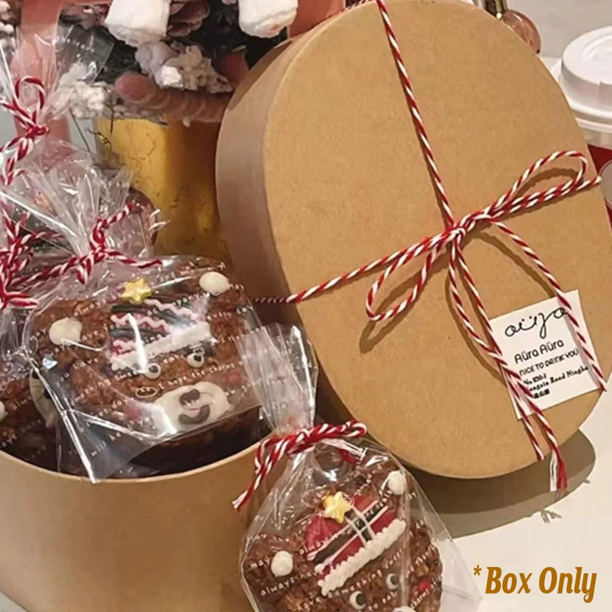 5pcs Oval Paper Gift Boxes for Packaging Display