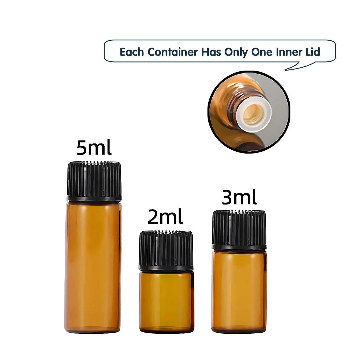 Amber Glass Bottle Essential Oils 5PCS