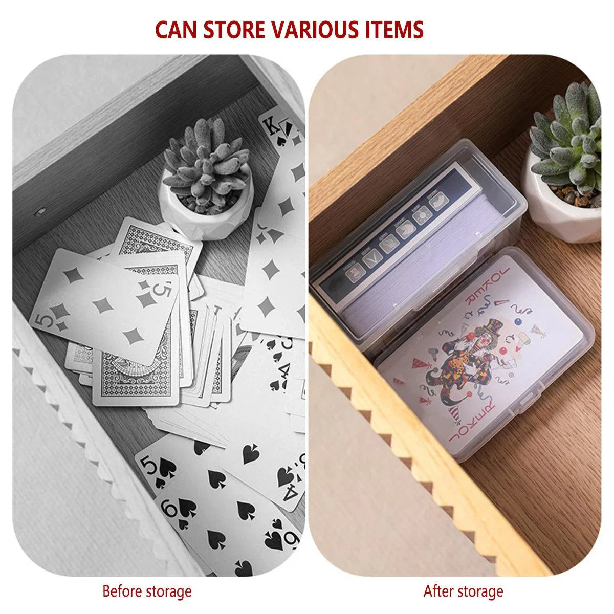 Card Storage Box Transparent Plastic Holder 10PCS