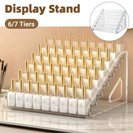 6/7 Layer Multi Layer Clear Display Rack Organizer Stand