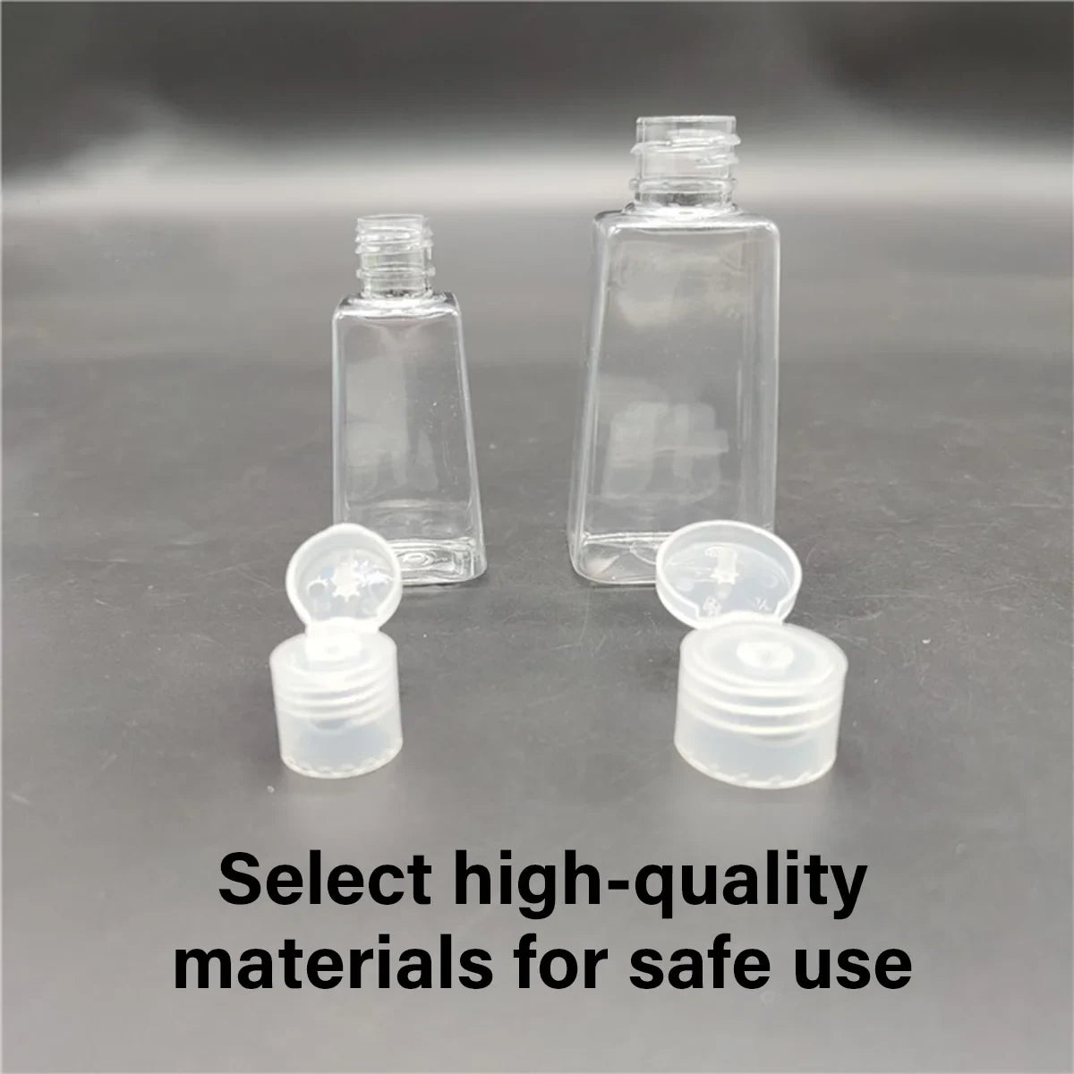 100pcs 30ml 60ml Trapezoidal Clear Refillable Cosmetic Bottles
