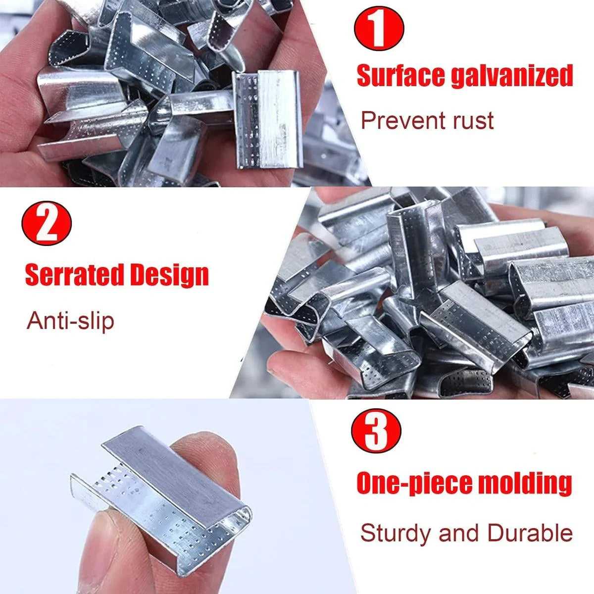 Metal Packing Buckle Iron Strapping Clip 240PCS