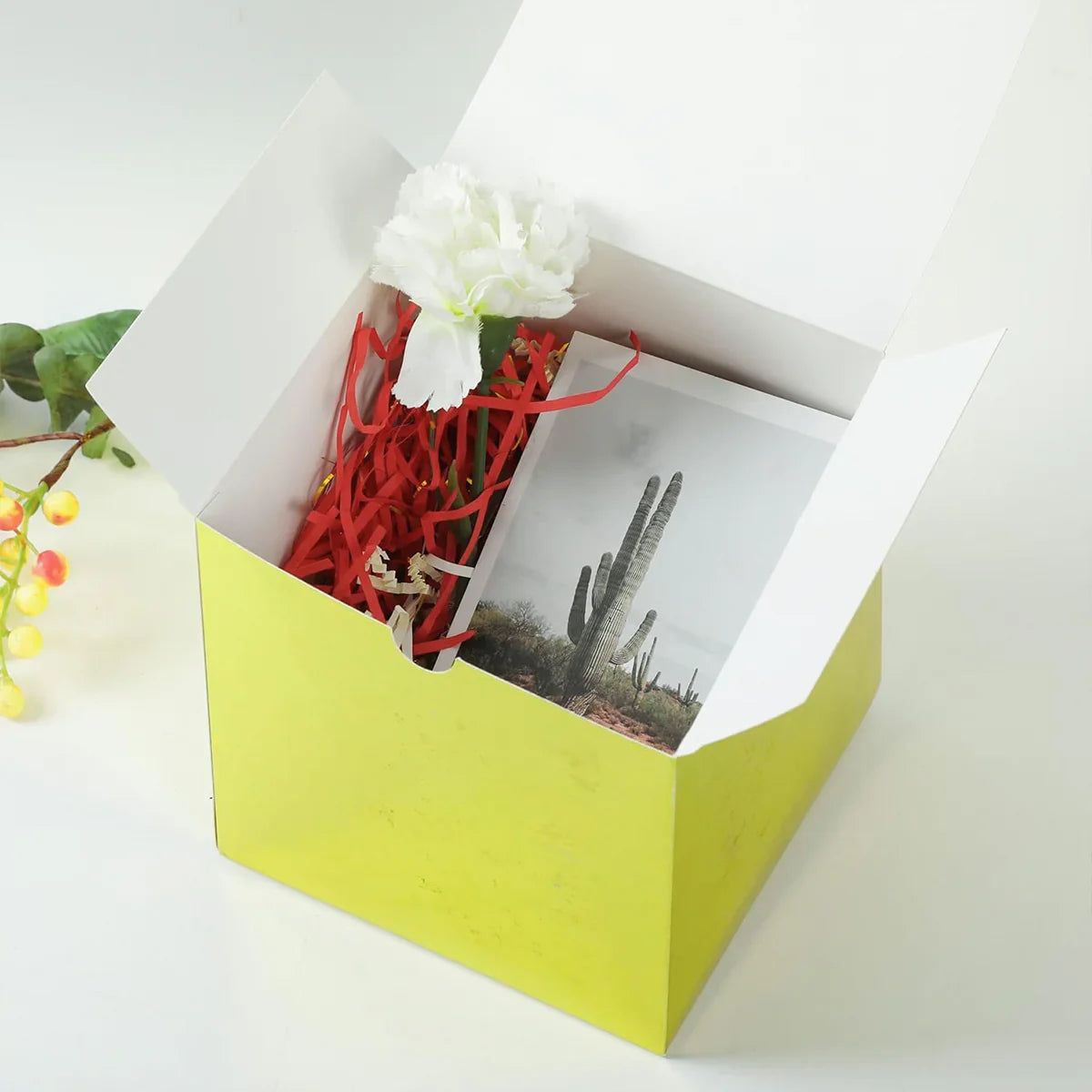 50pcs Colourful Square Paper Gift Packaging Boxes