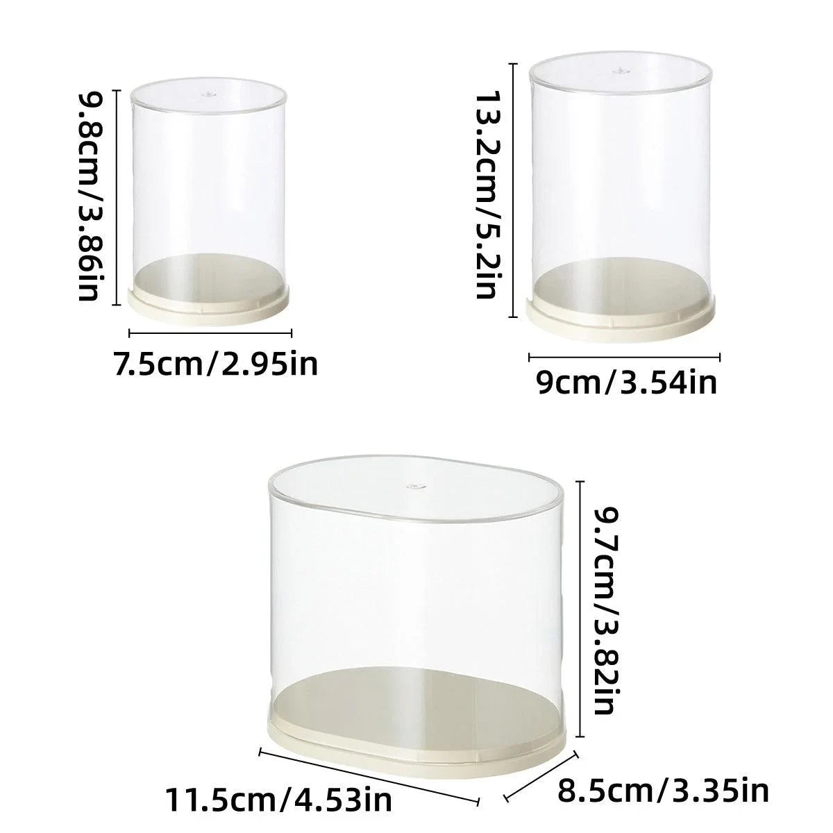 Acrylic Display Case Transparent Box 2PCS