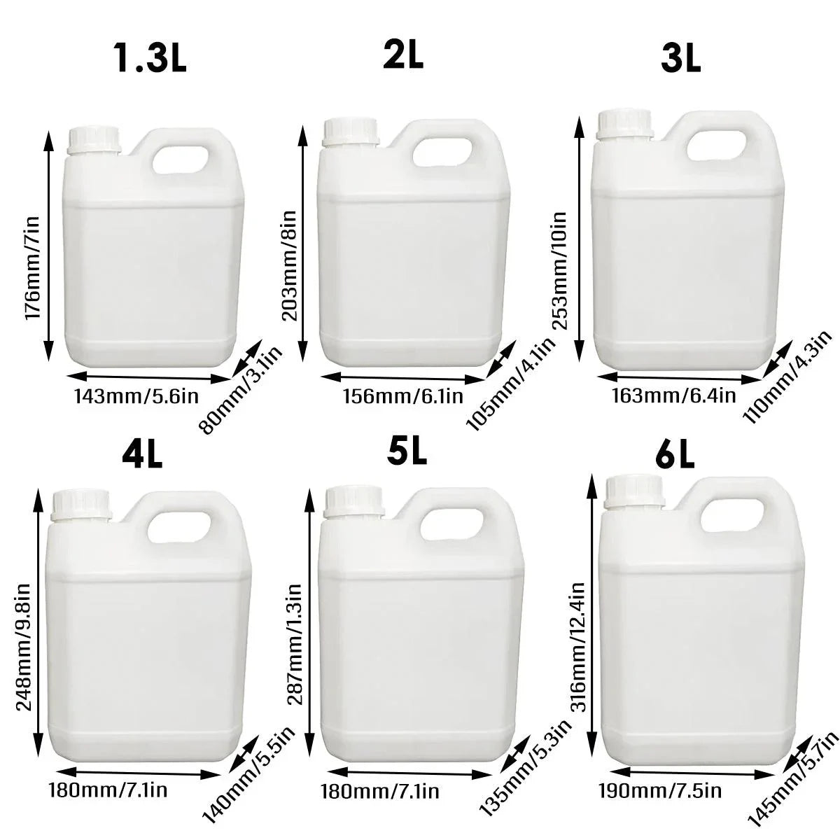 Plastic Square Bucket Storage Container 1-6L