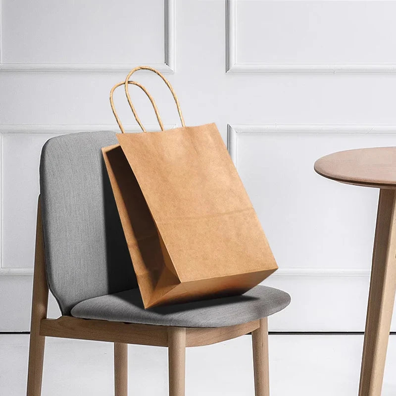 Kraft Carry Shopping Paper Bags 20PCS 12Colours