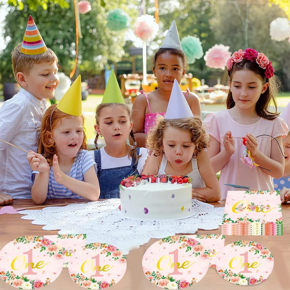 1-year-old Birthday Party Paper Plate Tableware 1Set
