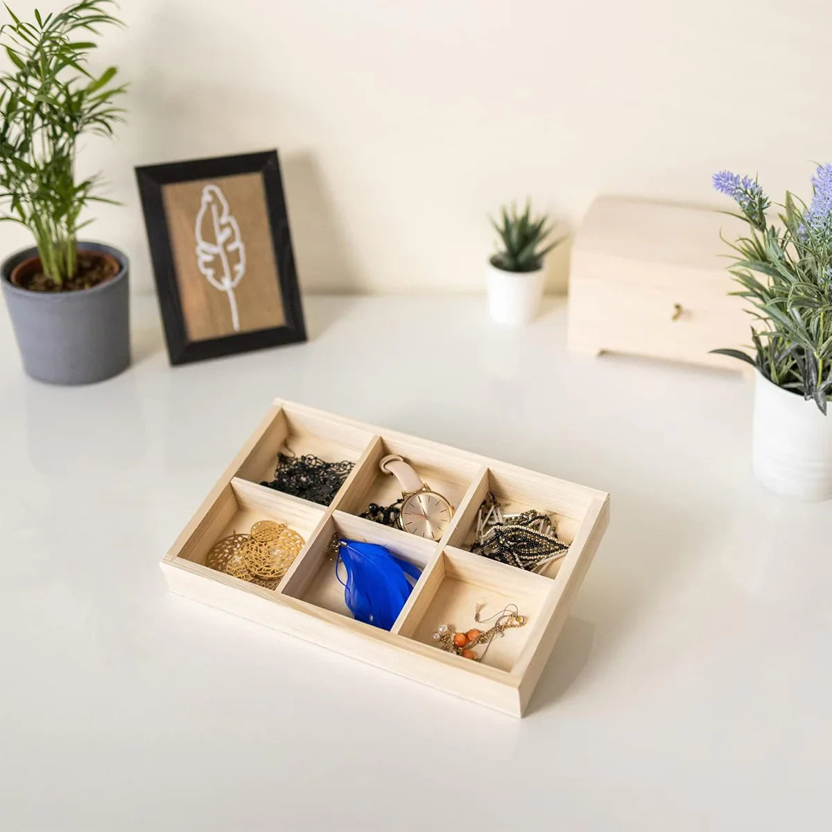 5pcs Wooden Jewelry Display Trays for Rings & Bracelets