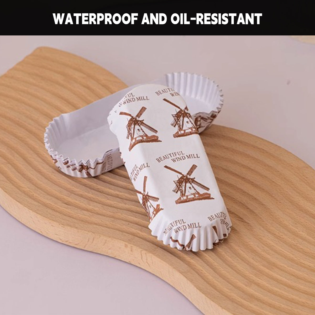 300PCS Bread Paper Cups Food Grade Oil Proof Heat Resistant