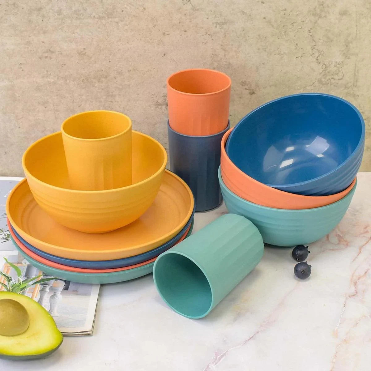 Wheat Straw Dinnerware Set 16PCS