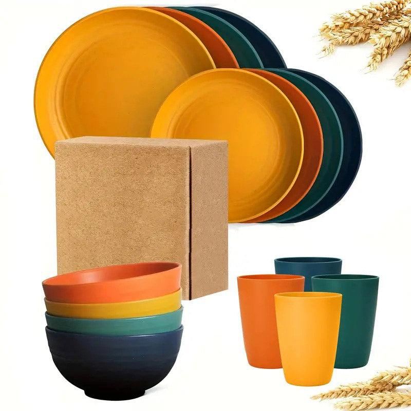 Wheat Straw Dinnerware Set 16PCS