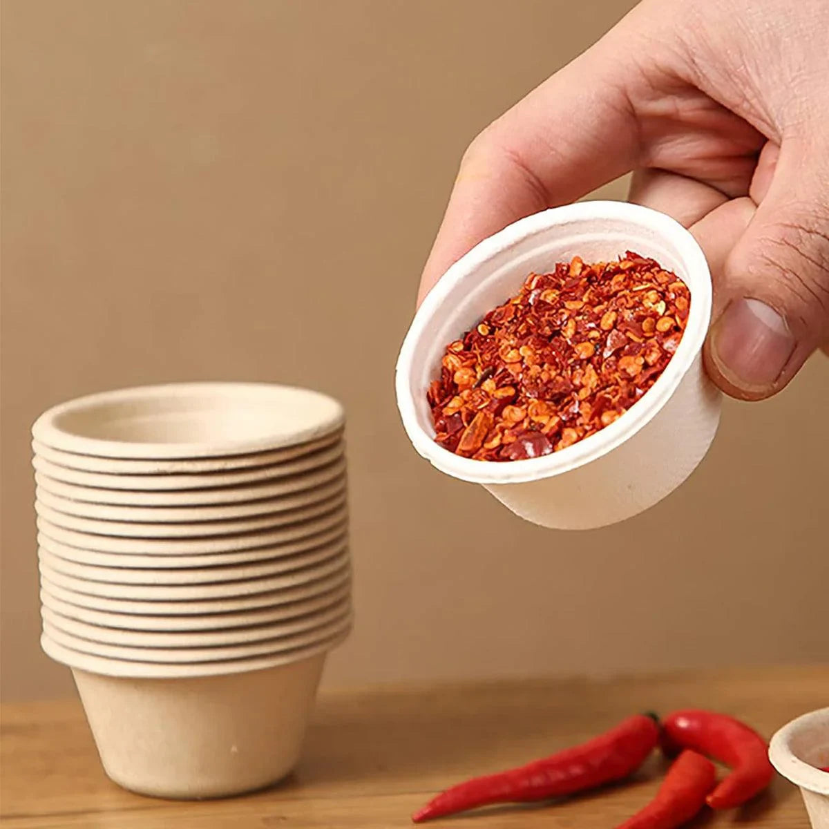 Pulp Sauce Cups Dip Bowls 100PCS