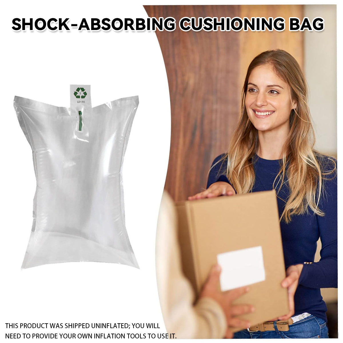 100PCS Inflatable Cushioning Bags Shockproof Clear Packaging