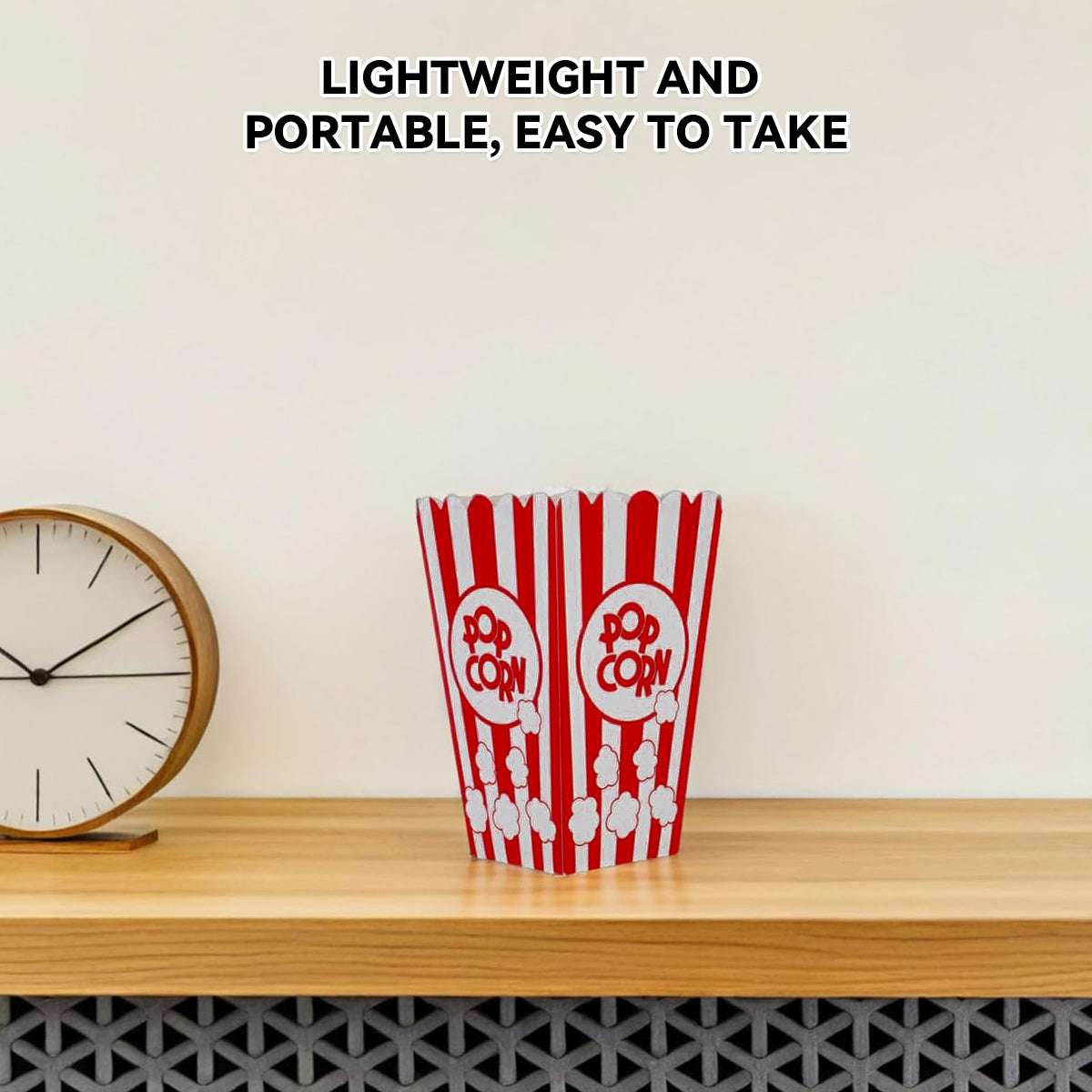 50PCS Greaseproof Popcorn Boxes Paperboard Snack Containers