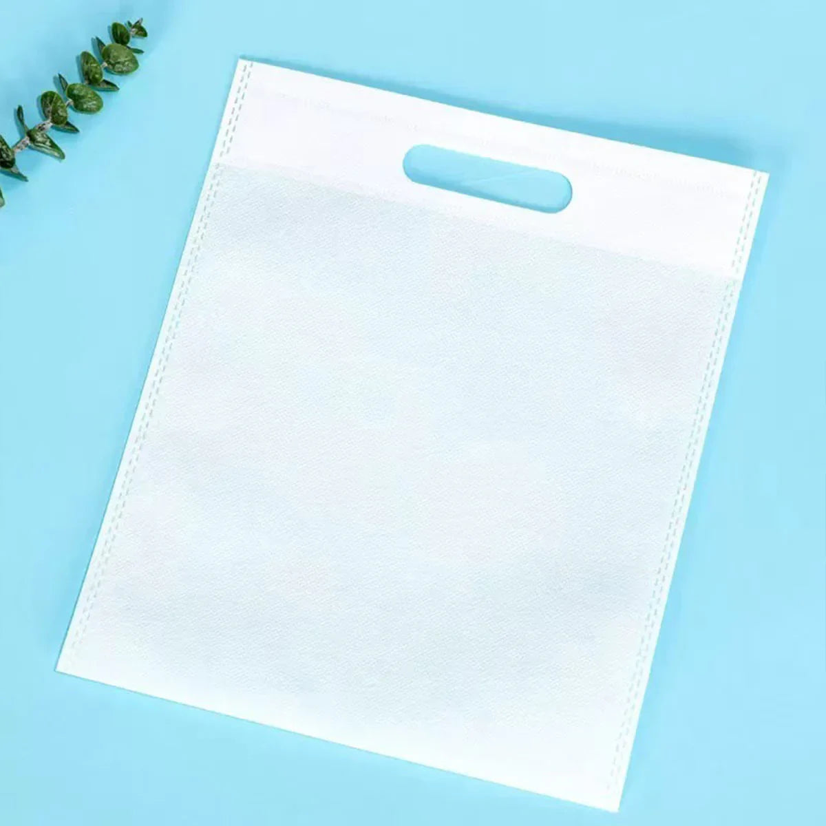 100pcs Portable Non-Woven Flat Pocket Shopping Bags