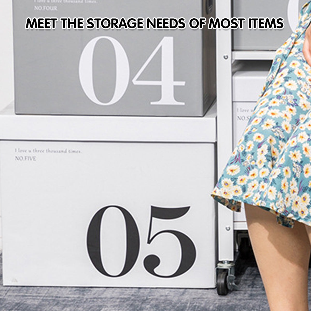 Large Capacity Paper Storage Boxes Portable Minimalist 2PCS